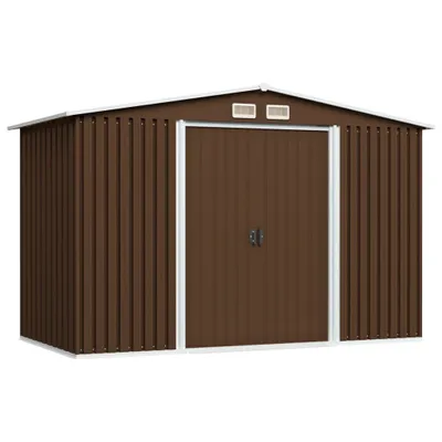 Obrázok produktu pre Hnedá búda na náradie 257x205x178 cm oceľ