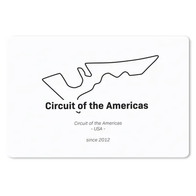 Produktbild von MuchoWow® Schreibtischunterlage Formel 1 -Amerika -Rennstrecke 60x40 cm - XXL Mauspad - Großes Mauspad