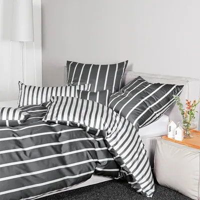 Produktbild von Janine Mako-Satin Bettwäsche modern classic Bettbezug einzeln 240x220 cm anthrazit