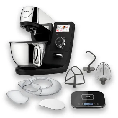 Produktbild von TEFAL QB9518 I-Coach Touch WIFI Küchenmaschine mit Küchenwaage Schwarz & Silver