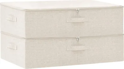Produktbild von Aufbewahrungsboxen 2 Stk. Stoff 70x40x18 cm Creme