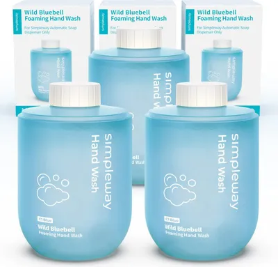 Immagine prodotto di Sapone schiumogeno Simpleway per dispenser automatico, 3 flaconi da 300 ml, profumo Wild Bluebell
