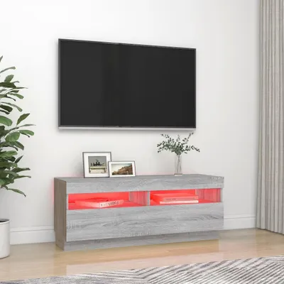 Produktbild von Möbel TV-Schrank mit LED-Leuchten Grau Sonoma 100x35x40 cm - TV-Schränke &31229