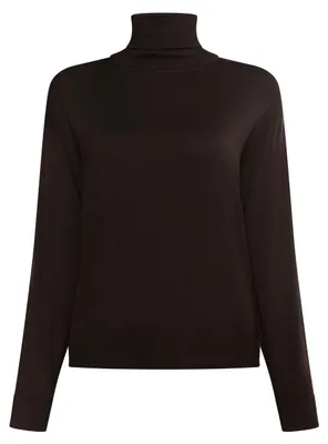 Image de Pull en maille pour femme EVERa - Marron foncé, taille M
