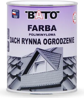 Zdjęcie produktu dla Farba Poliwin.dach Rynna Ogrodz. Czarna Ral 9005 0,8L