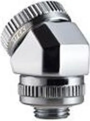 Produktbild von PHANTEKS Glacier Rotary Anschluss 45 Grad G1/4 Zoll AG auf 16mm AD Hardtube - drehbar, chrome silber