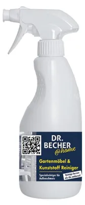 Produktbild von DR.BECHER @home Gartenmöbel & Kunststoff Reiniger - Effektiver Reiniger für Gartenmöbel und Kunststoffe - Entfernt hartnäckigen Außenschmutz von Feinstaub, Ruß und Blütenpollen 500ml