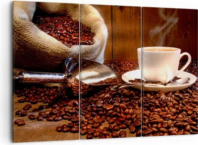 Produktbild von Bild auf Leinwand - Leinwandbild - Cup Samen Coffe - 105x70cm - Wand Bild - Wanddeko - Wandbilder - Leinwanddruck - Bilder - Kunstdruck - Wanddekoration - Leinwand bilder - Wandkunst - CE105x70-0158
