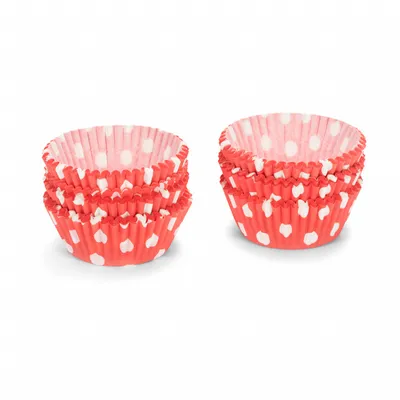 Produktbild von Patisse Cupcake Papierbackförmchen - Muffinförmchen rot mit weiß Punkte 200 Stk - 01736