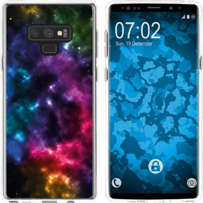 Produktbild von PhoneNatic Case kompatibel mit Samsung Galaxy Note 9 Silikon-Hülle Space Nebula M8