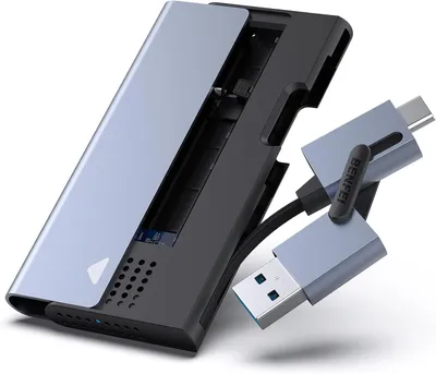 Produktbild von BENFEI M.2 NVME SSD Gehäuse, 10 Gbit/s USB Typ-C/Typ-A zu NVME PCI-E M-Key/(B+M) Key Solid State Laufwerksgehäuse, unter