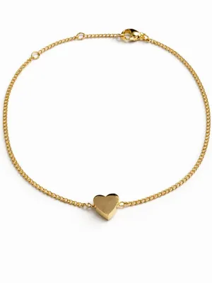 Produktbild von S&T DESIGN Edelstahlarmband Damen Armband Schmuck mit Herz-Anhänger Edelstahl 18K vergoldet Silber (Set, 1-tlg., Inkl. Geschenkbox), Armkette
