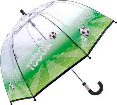 Produktbild von Fußball Kinderschirm durchsichtig, Stockschirm