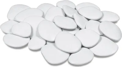Produktbild von tera Dekosteine "Pebbles" Größe S weiß 24 Stück