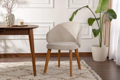 Produktbild von Skye Decor, Hochwertiges Stuhlset (2 Stück), Weiß und Dunkel-Eiche, 48 x 86 x 58 cm | 100% Buchenholzrahmen, 100% Baumwolle, Chenille-Textur | Modernes skandinavisches Design, bequem und stilvoll.