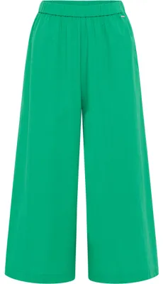 Produktbild von Damen Hose Grün mit weitem Schnitt und Gummizug in der Taille, Größe S