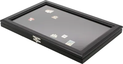 Immagine prodotto di VITRINA per 100 spille Spille nere Cornice in legno 5810 NUOVA