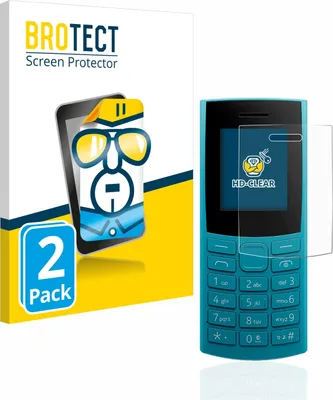 Produktbild von 2x Für Nokia 105 4G (2023) Schutzfolie BROTECT Displayschutz Display Schutz Folie Klar Transparent