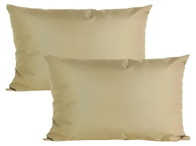 Produktbild von JACK 2er Set 40x60cm Outdoor Kissenhülle Kissenbezug Wasserfest Sitzkissen Lounge Kissen Garten Stuhl Lotus Effekt, Farbe:Taupe