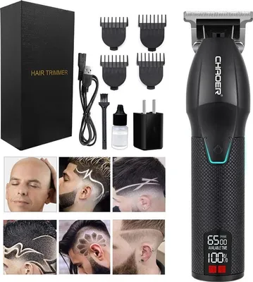 Produktbild von INF Professionelle Herren Haarschneidemaschine Keramikklinge & Digitalanzeige Schwarz