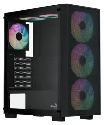 Obrázek produktu pro Aerocool B509A Flow ARGB, Midi Tower, PC, Černá, ATX, Micro ATX, Mini-ITX, ABS (akrylonitril-butadien-styren), SPCC, Hraní