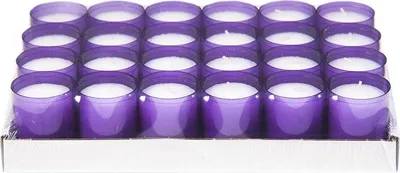 Produktbild von 4x Sovie® Refill Kerzen in Lila 24 Stück im Tray - Brenndauer ca. 24 Stunden