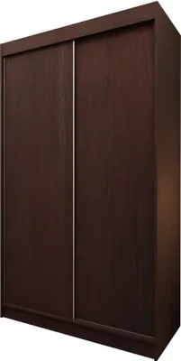 Produktbild von Masseno Schiebetürenschrank SOFIA 120 cm Kleiderschrank Schlafzimmer Schrank 2-türig Wengefarben