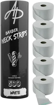 Produktbild von AP Nackenstreifen für Damen- und Herrenfrieseur 5 Rollen 100 Blatt Weiß Neck Strips