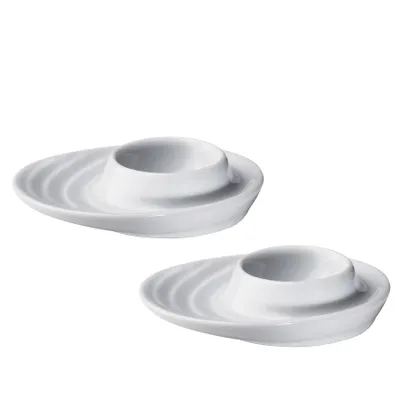 Produktbild von Küchenprofi Eierbecher-Set 2er oval Hartporzellan, weiß
