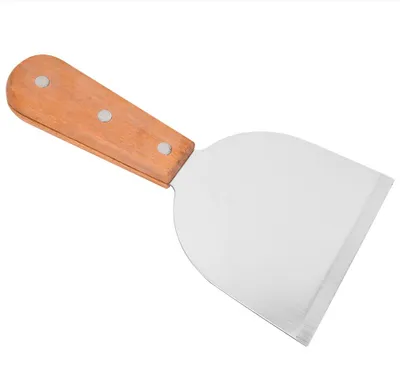 Zdjęcie produktu dla Skrobak do grilla ze stali nierdzewnej, do grillowania, do kuchni, do smażenia steków, łopatka do smażenia, łopatka do naleśników