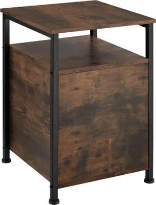 Image de Armoire d’appoint CORK Meuble de rangement Style Vintage 40,5x40,5x60,5cm - Bois foncé industriel, rustique