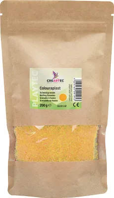 Produktbild von CREARTEC Colouraplast 200g - in leuchtendem Dottergelb - zum Basteln kreativer Dekorationen und Geschenke - Bastelspaß für die ganze Familie