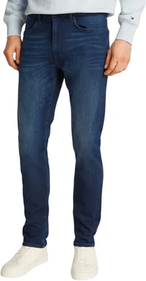 Immagine prodotto di Pantaloni jeans da uomo Tommy Hilfiger, modello Bleecker, vestibilità slim fit, con stretch, colore blu (blu intenso), taglia 32W/36L