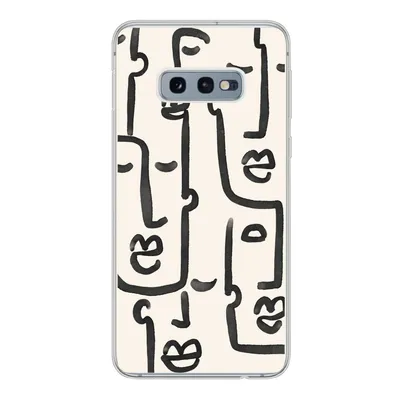 Produktbild von MuchoWow® Handyhülle Schutzhülle Hülle für Samsung Galaxy S10e Muster - Abstrakt - Linienkunst Silikon Softcase Handy Hülle - Handy