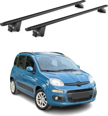 Produktbild von Dachträger Grundtäger für Fiat Panda III 2012-2025 100kg Alu Schwarz 2 tlg ABE