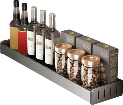 Produktbild von Kräuterregal Wandmontage - Kräuterorganizer - 1 Stück - Schwarz - 40 cm