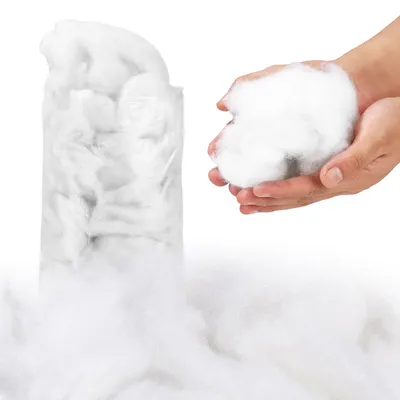Kunstschnee 200 g, Baumwolle, weich, für Weihnachtsdeko & Basteln