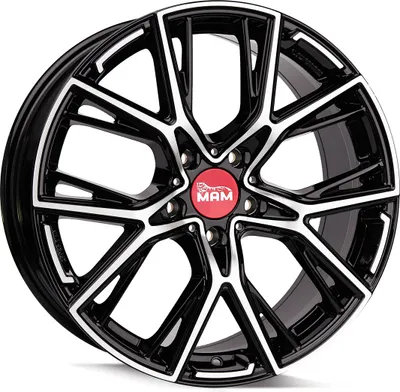 Produktbild von 19 Zoll MAM B4 5x114,3 ET40 Alufelgen BLACK FRONT POLISH