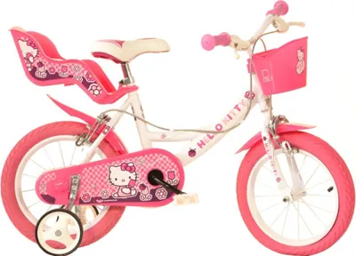 Immagine prodotto di Dino biciclette per bambini per ragazze Hello Kitty 14 pollici 23 cm ragazze cerchio freno bianco / rosa