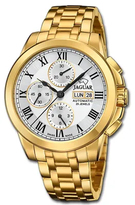 Imagen del producto de Reloj para hombre, cronógrafo, con caja y correa de acero inoxidable, color dorado. Modelo: Jaguar Le Chronographe, referencia: D3UJ979/1