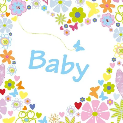 Produktbild von Artebene Mini-Karte „Baby Milles Fleurs“ mit Umschlag, 8 x 8 cm