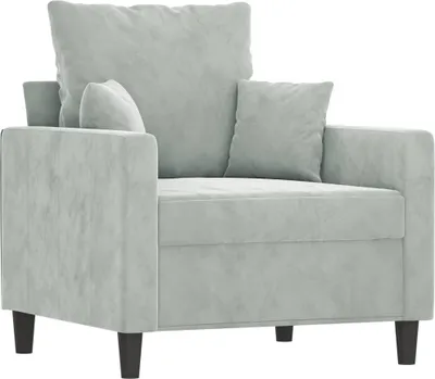 Produktbild von vidaXL Sessel Hellgrau 60 cm Samt