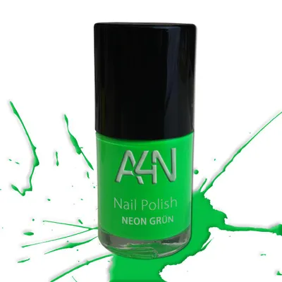 Produktbild von NEON Nagellack Grün, leuchtende Nagellacke deckend und lufttrocknend, Germany, Neonfarben, weicher Pinsel