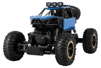 Obrázok produktu pre Diaľkovo ovládané auto 1:16 s pohonom 4x4 – RC terénne auto pre deti od 6 do 12 rokov – 2,4 GHz – LED svetlá – rýchlosť 8 km/h, dosah ≥50 m, doba jazdy ≥40 minút – modré