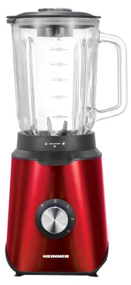 Produktbild von Heinner HBL-1000RED, Tischplatten-Mixer, 1,5 l, Pulsfunktion, 1000 W, Rot