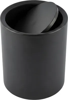 Obrázok produktu pre Čierny odpadkový kôš do kúpeľne RUND, 6 l