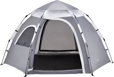 Produktbild von Kempingový stan 'Nybro' pre 2-3 osoby 240 x 205 x 140 cm tmavosivá / svetlosivá