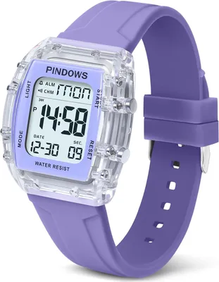Produktbild von DamenTeenager Uhr OutdoorASport Digitaluhren für Frauen Studenten wasserdichte Uhren mit Wecker Stoppuhr Countdown Zweifach-Zeitmessung Funktion Licht