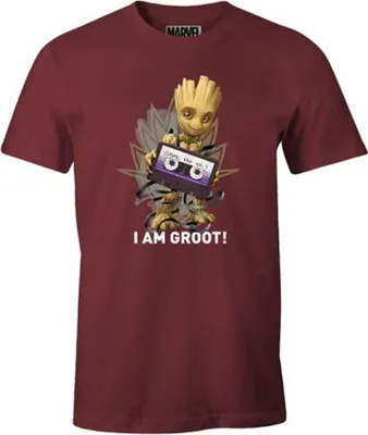 Obrázek produktu pro Guardians Of The Galaxy - Tričko pro muže „I Am Groot“ CD2006 (S) (bordó)