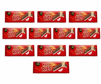 Produktbild von 11x Maxi Rice Schokolade mit Puffreis 190g Tafeln Knusper Snack